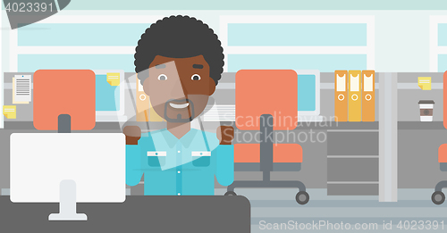 Image of Successful businessman vector illustration.