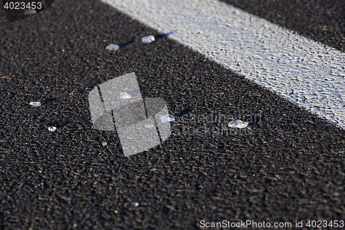 Image of glass on the pavement