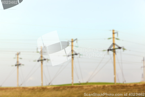 Image of High-voltage power poles