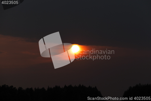 Image of the sky during sunset