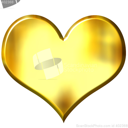 Image of 3D Golden Heart