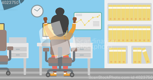 Image of Successful business woman vector illustration.