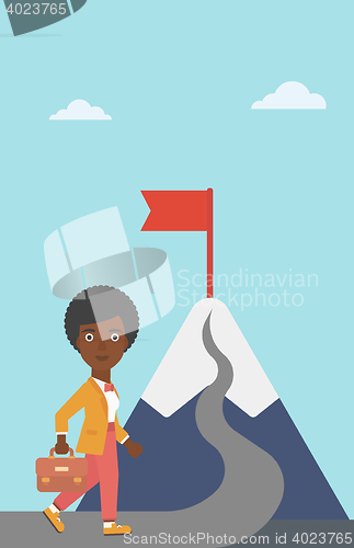Image of Leader business woman vector illustration.