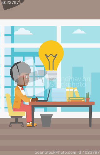 Image of Successful business idea vector illustration.