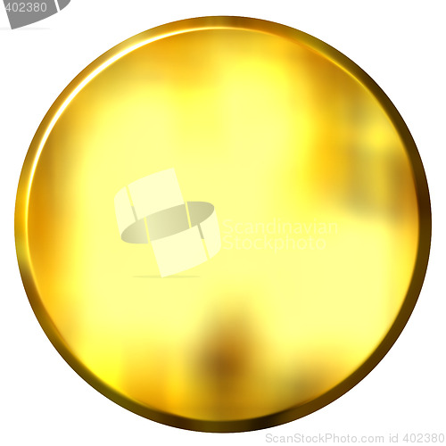 Image of 3D Golden Circular Button