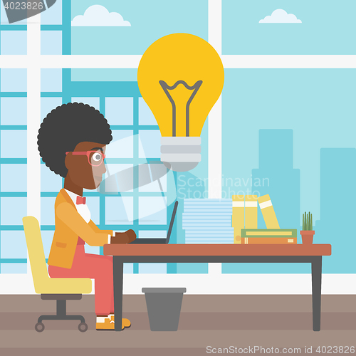 Image of Successful business idea vector illustration.