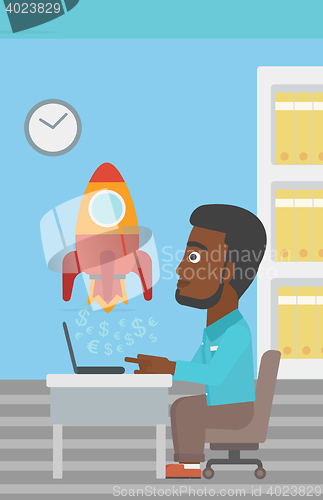 Image of Successful business start up vector illustration.