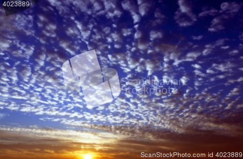 Image of the sky during sunset