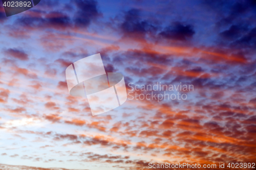 Image of the sky during sunset