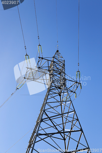 Image of High-voltage power poles