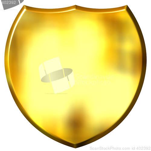 Image of 3D Golden Shield