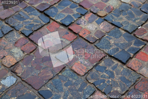 Image of stone road after rain