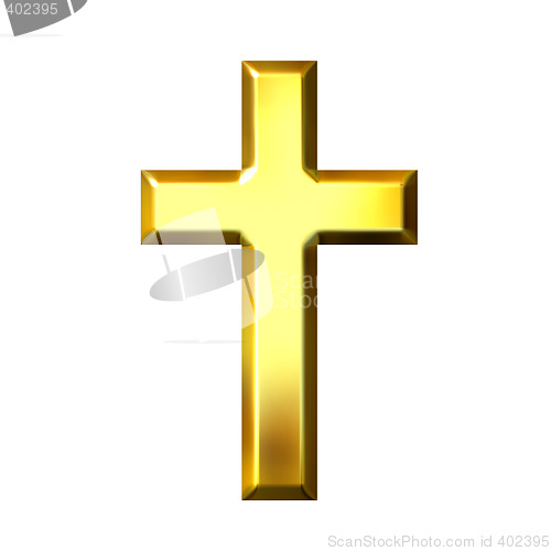 Image of 3D Golden Cross