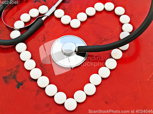 Image of Stethoscope And Pills