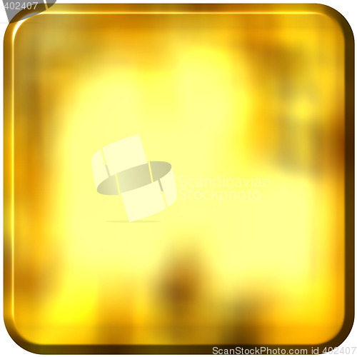 Image of 3D Golden Square with rounded edges