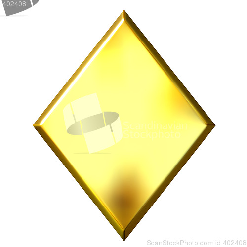 Image of 3D Golden Diamond