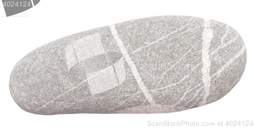 Image of pebble on white