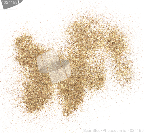 Image of sand on white