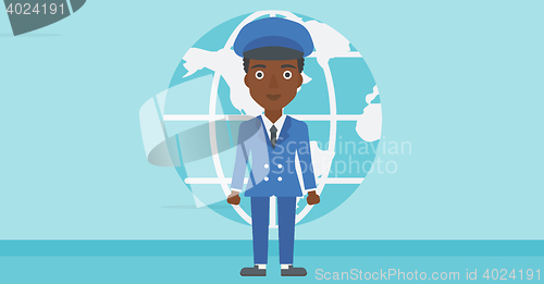 Image of Businesswoman taking part in global business.
