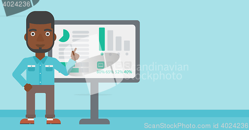 Image of Businessman making business presentation.