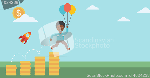 Image of Successful business start up vector illustration.