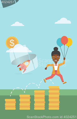 Image of Successful business start up vector illustration.