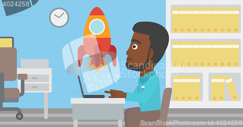 Image of Successful business start up vector illustration.