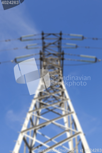 Image of High-voltage power poles