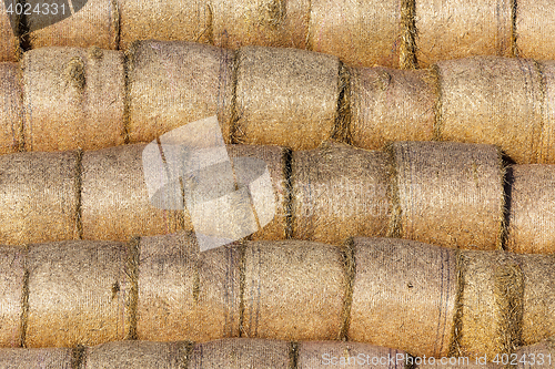 Image of stack of straw in the field