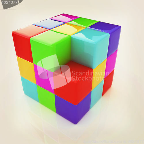 Image of 3d abstract background . 3D illustration. Vintage style.