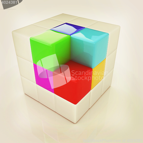 Image of 3d abstract background . 3D illustration. Vintage style.