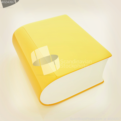 Image of Glossy Book Icon isolated on a white background . 3D illustratio