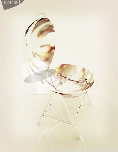 Image of Oven barbecue grill. 3D illustration. Vintage style.