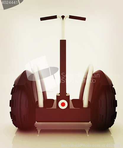 Image of Mini electrical and ecological transport. 3D illustration. Vinta
