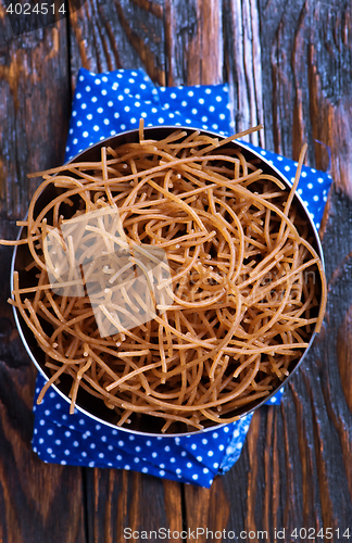 Image of brown pasta