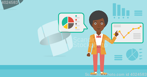 Image of Businesswoman making business presentation.