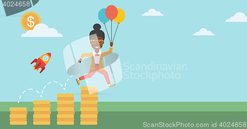 Image of Successful business start up vector illustration.