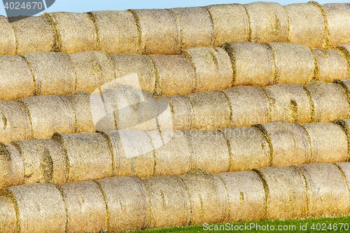 Image of stack of straw in the field