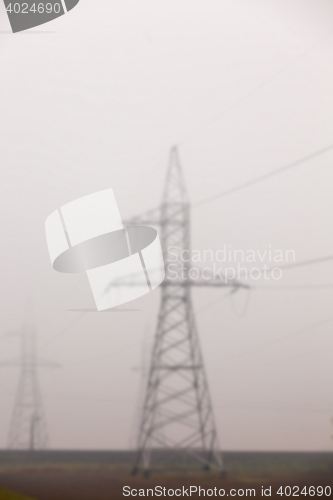 Image of High-voltage power poles