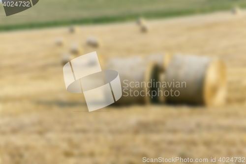 Image of stack of straw in the field