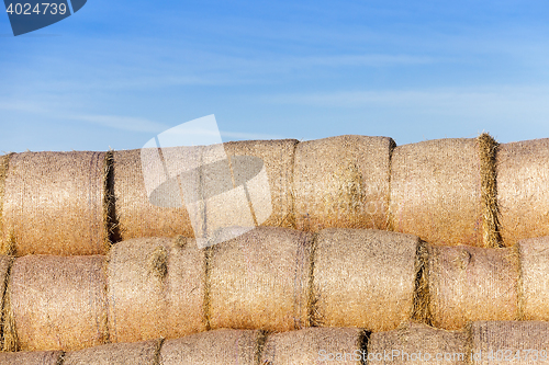 Image of stack of straw in the field