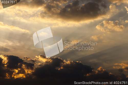 Image of sunset, the sky