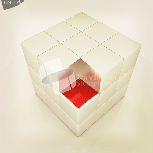 Image of 3d abstract background . 3D illustration. Vintage style.