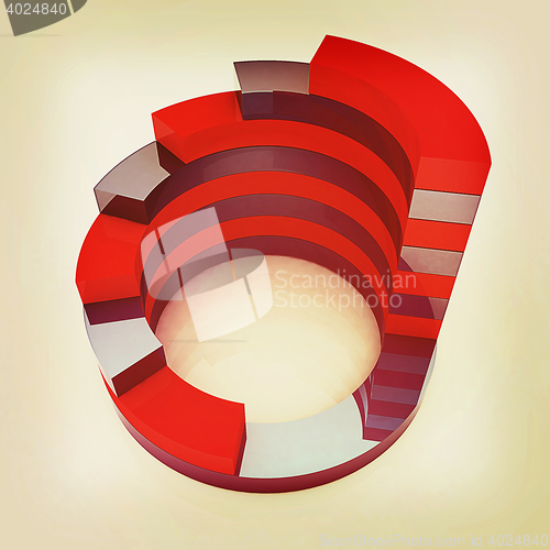 Image of Abstract structure. 3D illustration. Vintage style.