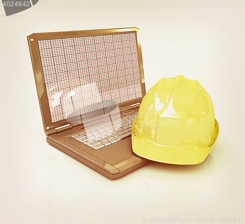 Image of Technical engineer concept . 3D illustration. Vintage style.