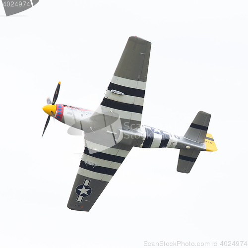 Image of LEEUWARDEN, THE NETHERLANDS - JUNE 10: P51 Mustang displaying at