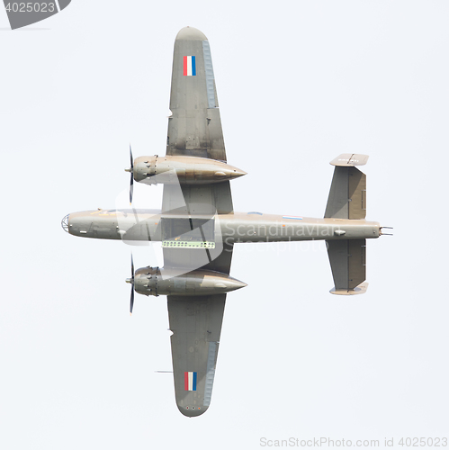 Image of LEEUWARDEN, THE NETHERLANDS - JUNE 10: WW2 B-25 Mitchell bomber 