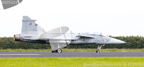 Image of LEEUWARDEN, THE NETHERLANDS-JUNE 10: Modern tactical fighter jet