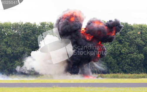 Image of Airfield planned explosion