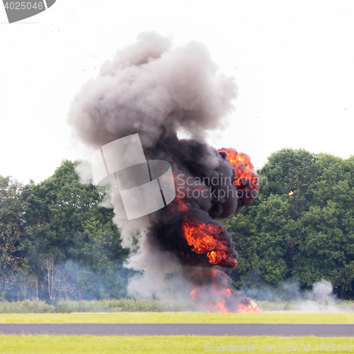 Image of Airfield planned explosion